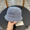 692fb9fd99f2d84055c87990 Hermes 2024 Fall/Winter 6cm Small Brim, American Vintage Washed Distressed Denim Fisherman Hat
