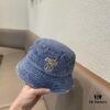 692fb9fe99f2d84055c87992 Hermes 2024 Fall/Winter 6cm Small Brim, American Vintage Washed Distressed Denim Fisherman Hat