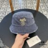 692fba0199f2d84055c87996 Hermès 2024 Fall/Winter 6cm Small Brim American Vintage Washed Distressed Denim Fisherman Hat
