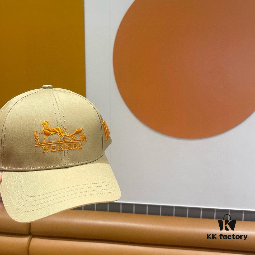 692fba1399f2d84055c879ad New Arrival HERMÈS (Hermes) Latest Original Order Baseball Cap, Color-Blocked H, Authentic Mold Custom Made, Original Breathable Canvas Fabric with Factory Stainless Steel Adjustable Buckle, Exquisite Craftsmanship, Stylish and High Quality