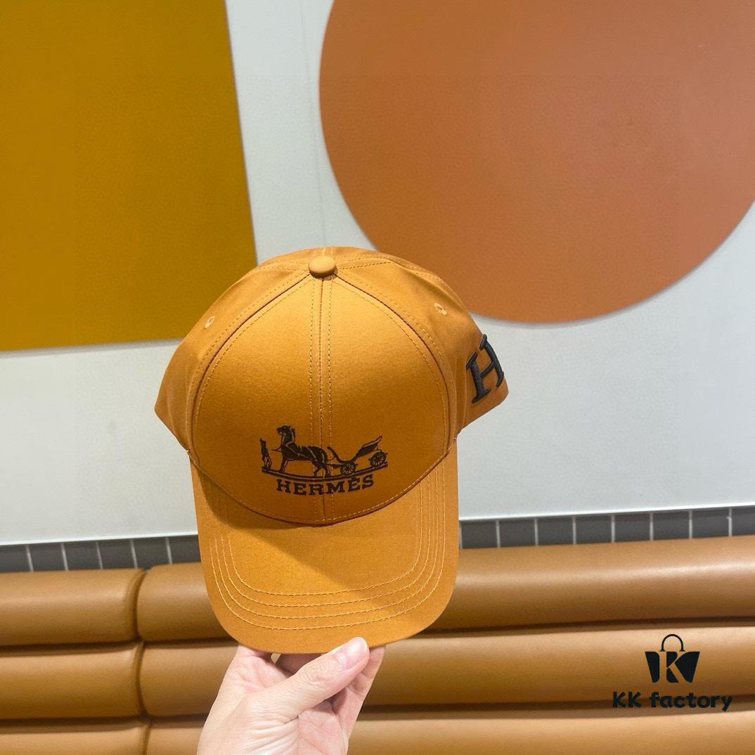 692fba1499f2d84055c879ae New Arrival HERMÈS Latest Authentic Baseball Cap, Color-Block H Design, Premium Craftsmanship with Original Breathable Canvas Fabric and Steel Adjustable Buckle