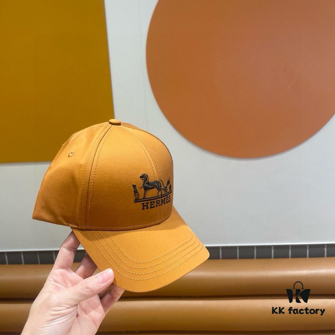 692fba1699f2d84055c879af New Arrival HERMÈS Latest Authentic Baseball Cap, Color-Block H Design, Premium Craftsmanship with Original Breathable Canvas Fabric and Steel Adjustable Buckle