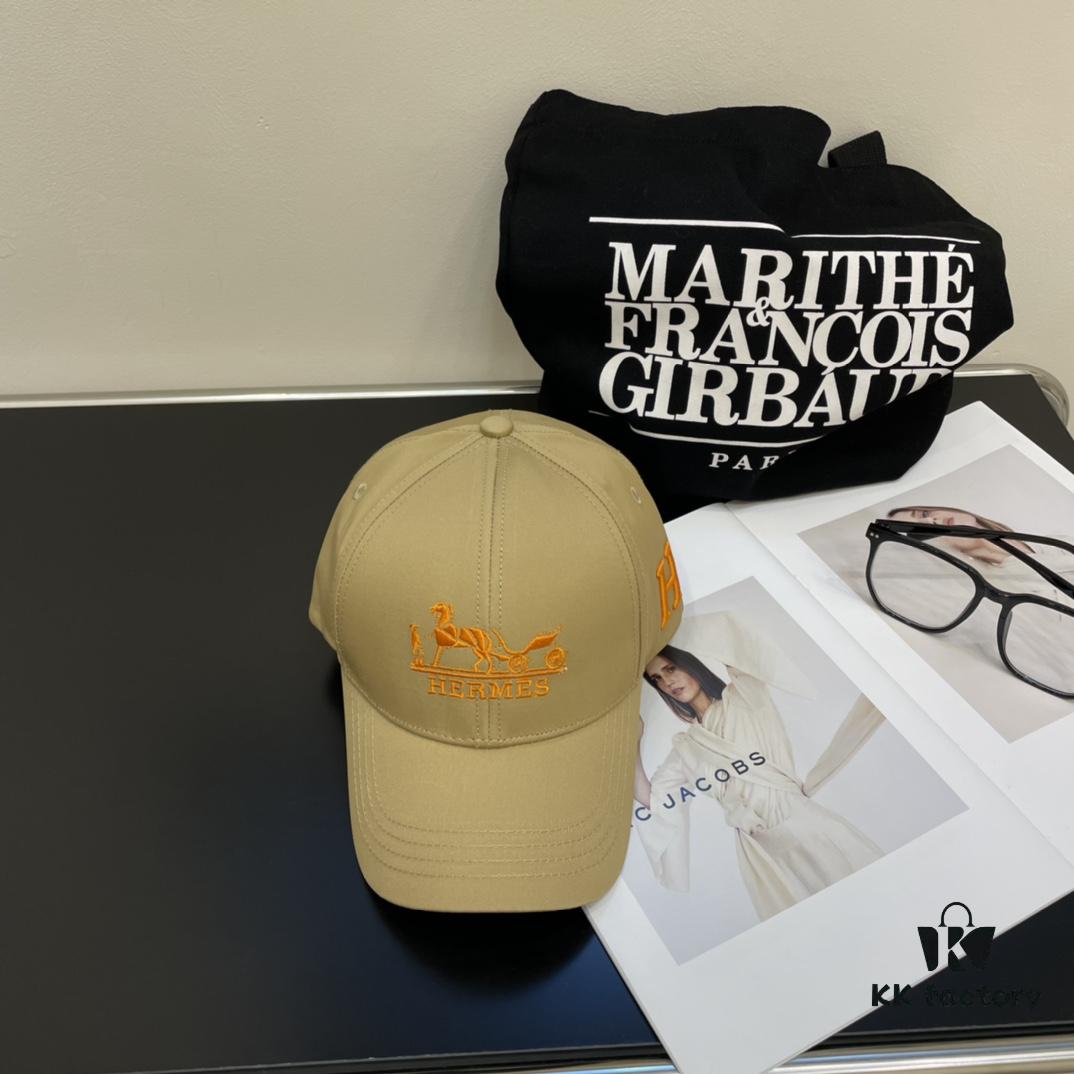 692fba6099f2d84055c87a00 New Arrival HERMÈS Latest Authentic-style Baseball Cap, Color-block H Design, Premium Canvas Material with Original Steel Adjustable Buckle, Exquisite Craftsmanship, Fashionable and Breathable