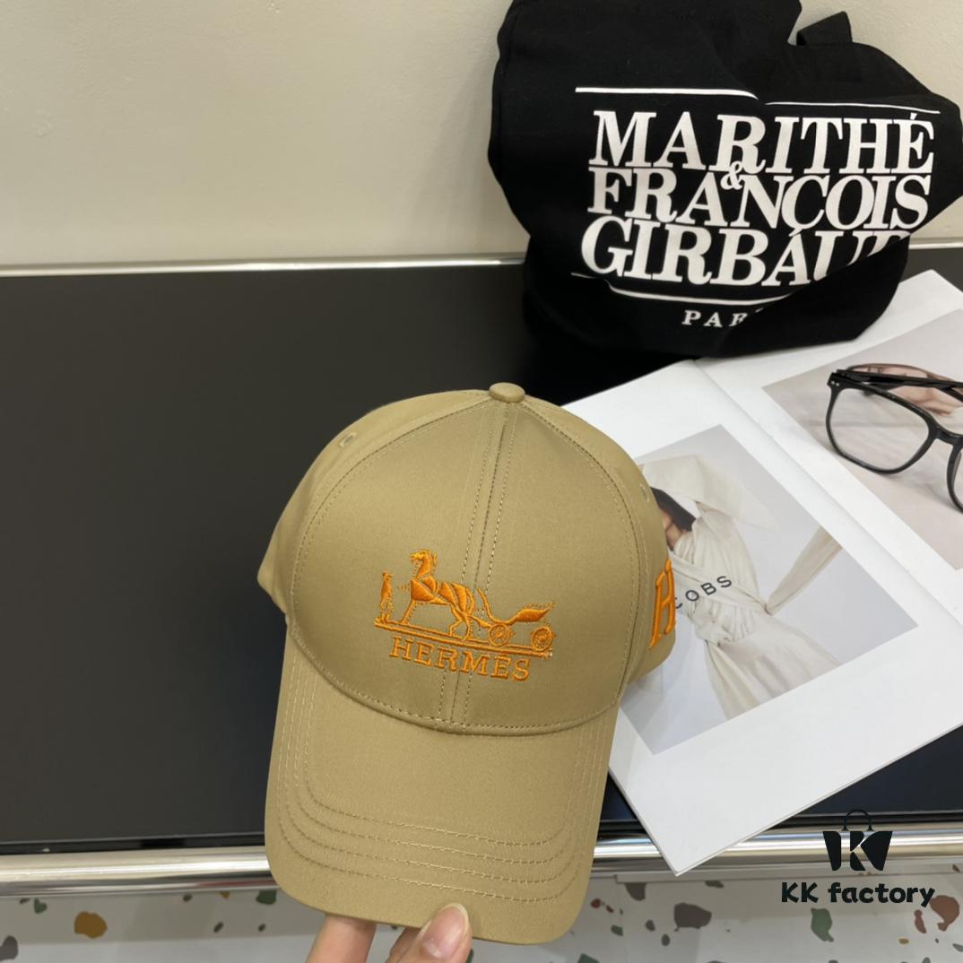 692fba6699f2d84055c87a09 New Arrival HERMÈS Latest Authentic-style Baseball Cap, Color-block H Design, Premium Canvas Material with Original Steel Adjustable Buckle, Exquisite Craftsmanship, Fashionable and Breathable