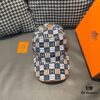 Box with Cloth Bag, HERMÈS New Original Single Baseball Cap, H Embroidered Plaid, Authentic Mold Customized, Original Breathable Canvas Fabric + Top Layer Cowhide, Factory Stainless Steel Adjustable Buckle, Exquisite Craftsmanship, Stylish and Handsome, Superior Quality! Hat, Fisherman Cap, Baseball Cap, Knit Cap