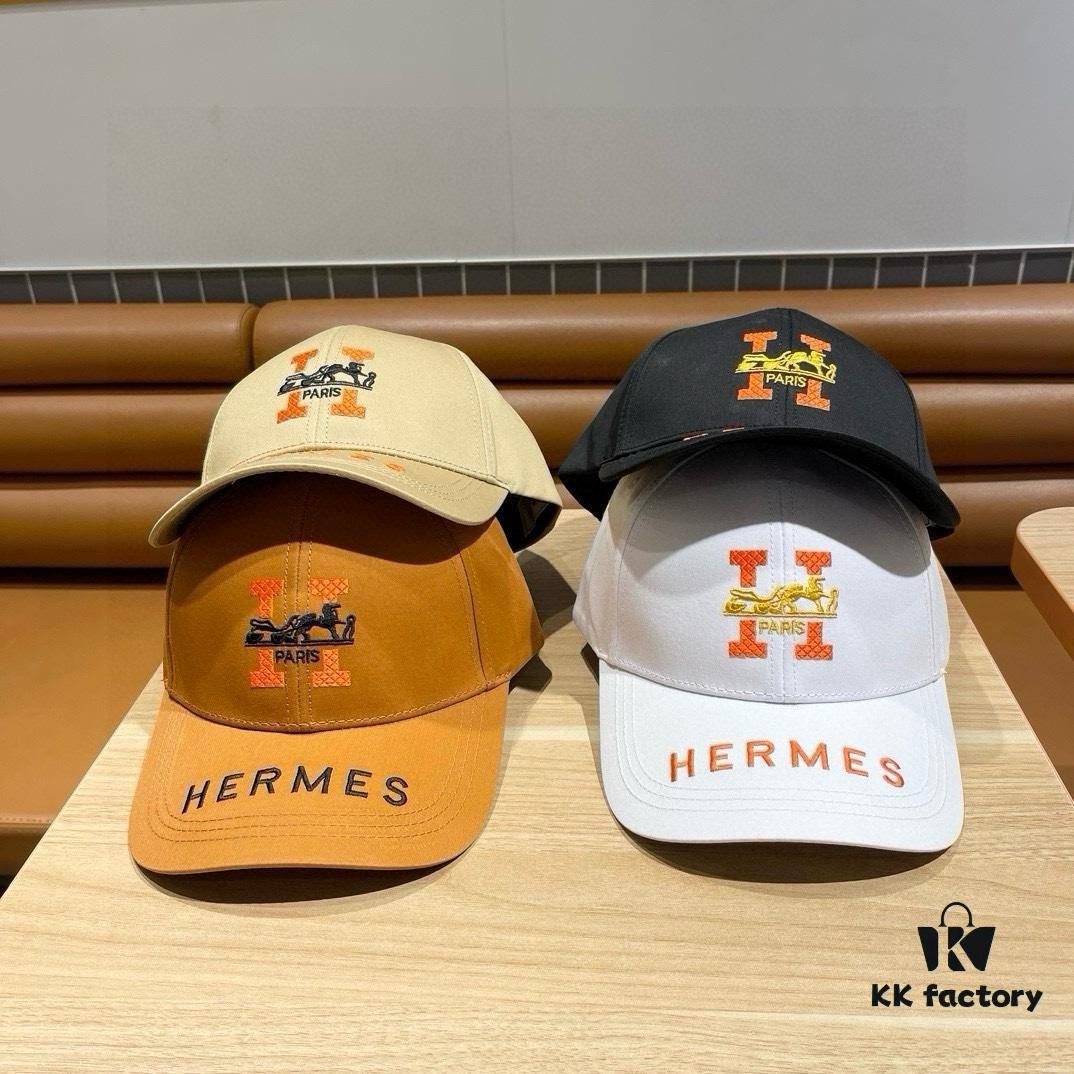 692fbaae99f2d84055c87a54 New Arrival HERMÈS Latest Original Order Baseball Cap, Color-Blocked H, Authentic Mold Customized, Premium Breathable Canvas Fabric with Original Factory Stainless Steel Adjustable Buckle, Exquisite Craftsmanship, Stylish and Handsome, Exceptional Quality