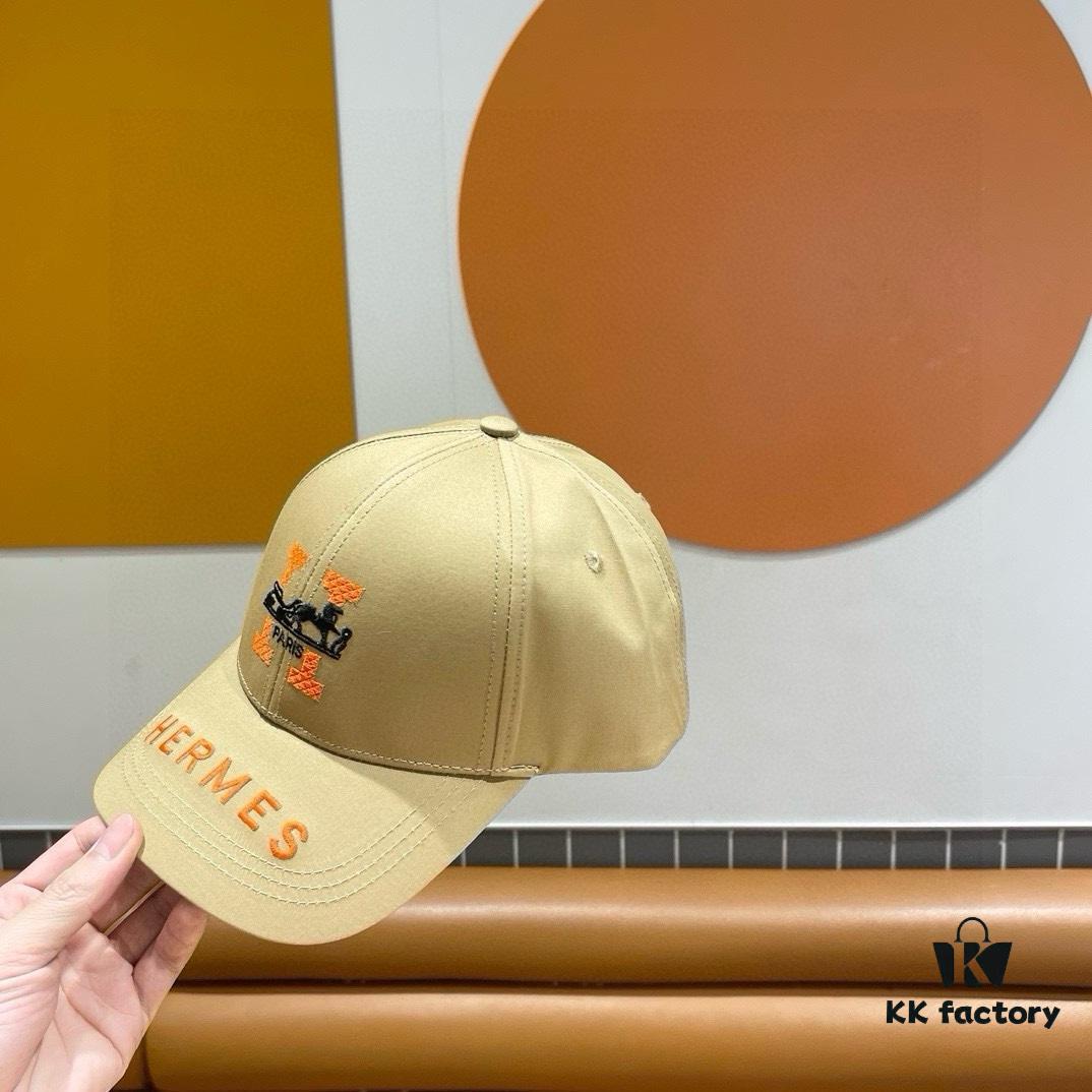 692fbaba99f2d84055c87a61 New Arrival HERMÈS Latest Original Order Baseball Cap, Color-Blocked H, Authentic Mold Customized, Premium Breathable Canvas Fabric with Original Factory Stainless Steel Adjustable Buckle, Exquisite Craftsmanship, Stylish and Handsome, Exceptional Quality