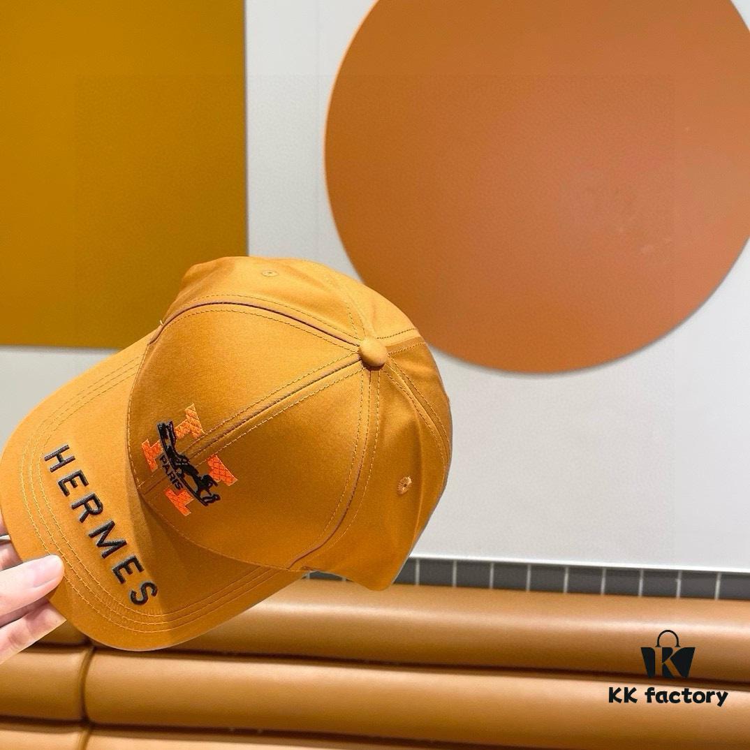 692fbabe99f2d84055c87a65 New Arrival HERMÈS Latest Original Quality Baseball Cap, Color-Block H Design, Premium Craftsmanship with Authentic Molded Customization, Original Breathable Canvas Fabric and Factory Stainless Steel Adjustable Buckle, Exquisitely Made, Stylish and High-Quality