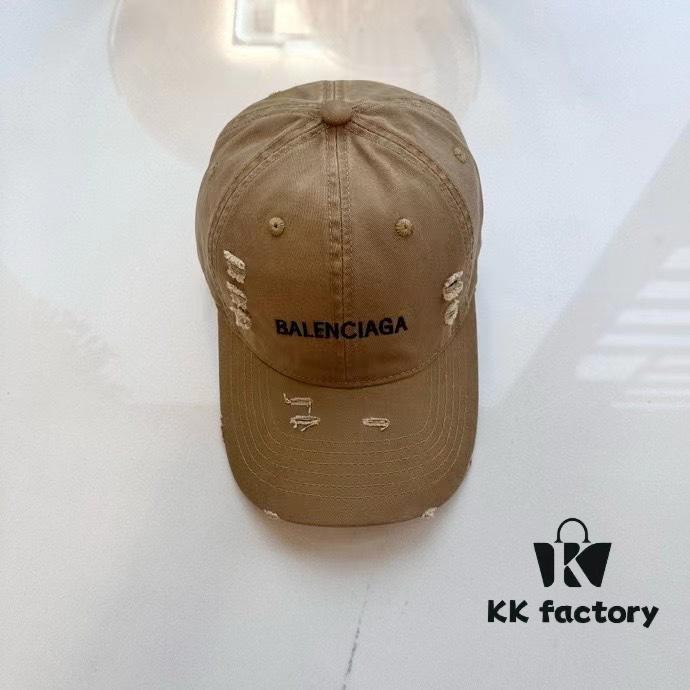 692fbac199f2d84055c87a69 Balenciaga New Arrival Distressed Washed Cotton Baseball Cap, Stylish Unisex Design