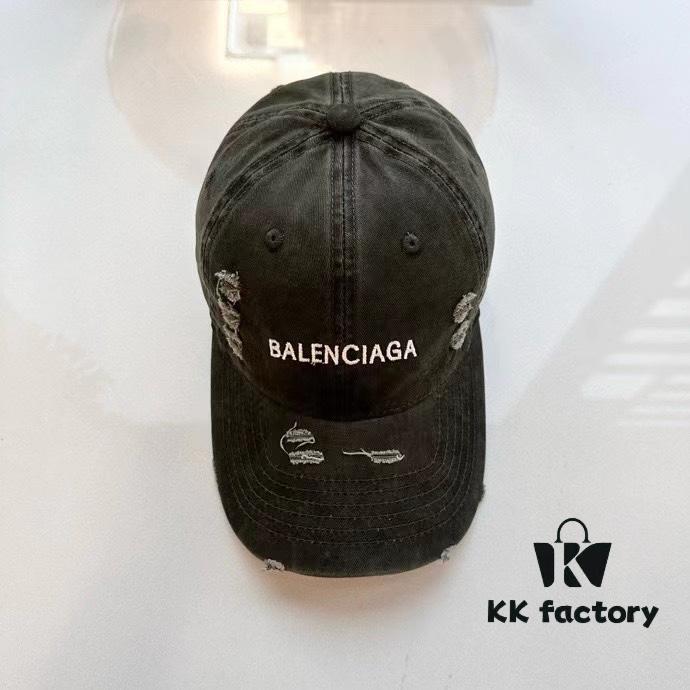 692fbac399f2d84055c87a6b Balenciaga New Arrival Distressed Washed Cotton Baseball Cap, Stylish Unisex Design