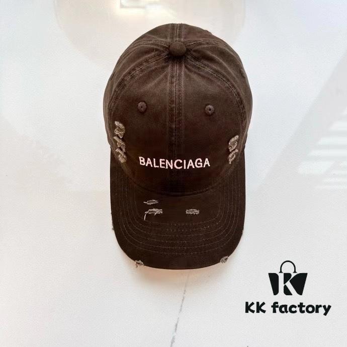 692fbac499f2d84055c87a6d Balenciaga New Arrival Distressed Washed Cotton Baseball Cap, Stylish Unisex Design