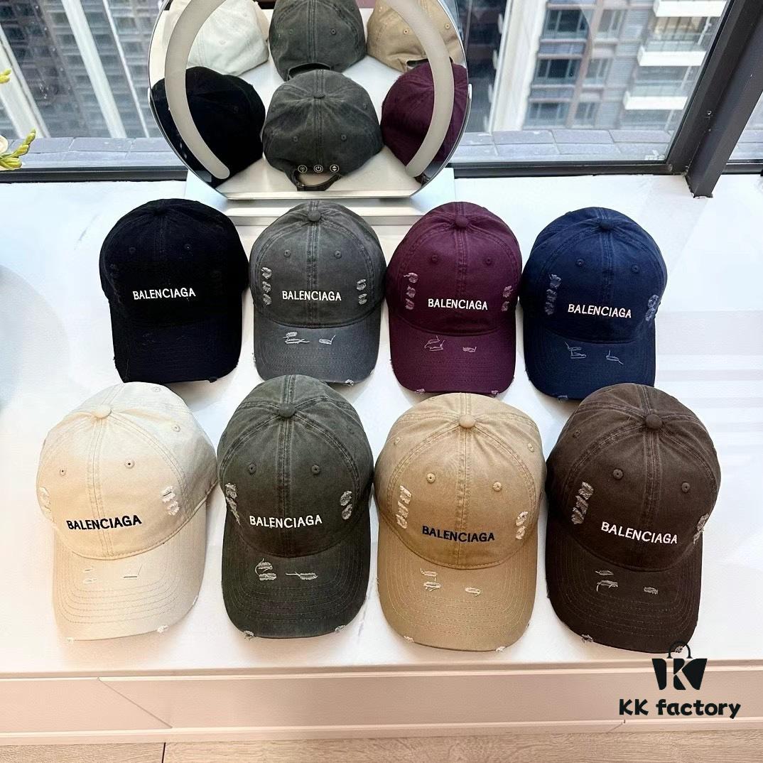 692fbac699f2d84055c87a70 Balenciaga New Arrival Distressed Washed Cotton Baseball Cap, Stylish Unisex Design