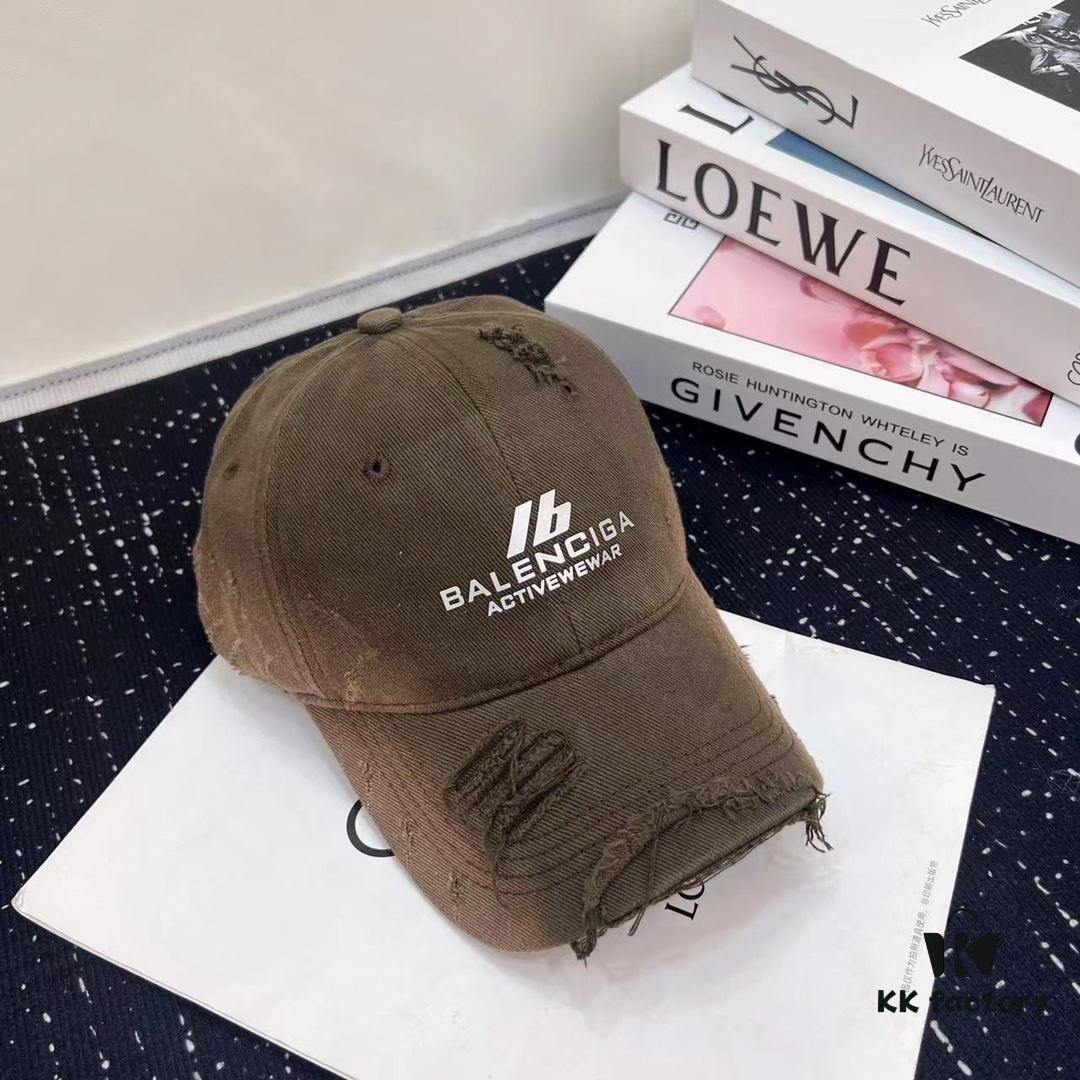 692fbae199f2d84055c87a95 Balenciaga New Arrival Distressed Washed Cotton Baseball Cap, Stylish Unisex Design