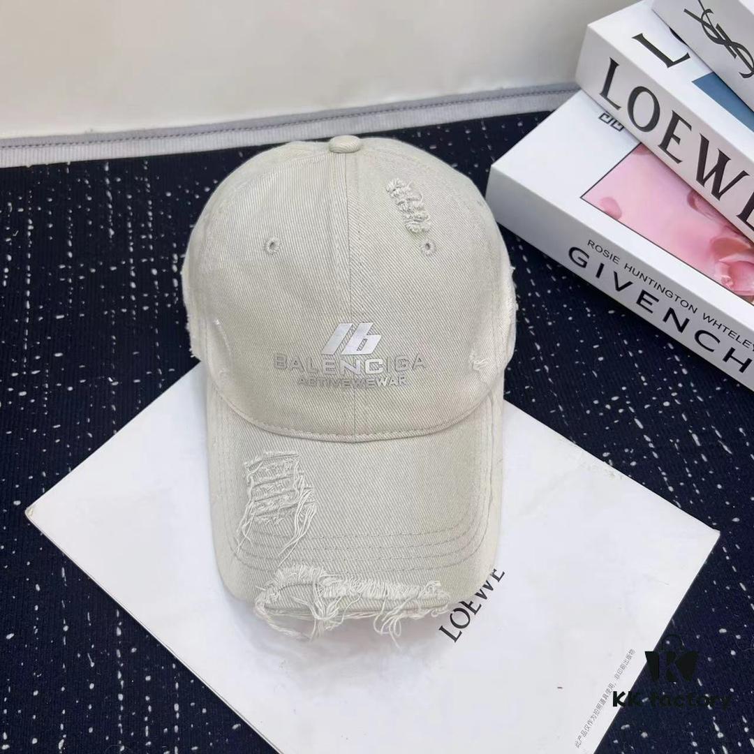 692fbae399f2d84055c87a96 Balenciaga New Arrival Distressed Washed Cotton Baseball Cap, Stylish Unisex Design