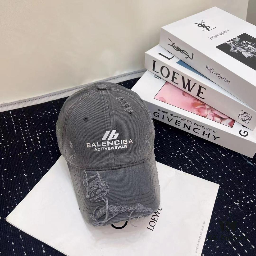 692fbae499f2d84055c87a97 Balenciaga New Arrival Distressed Washed Cotton Baseball Cap, Stylish Unisex Design