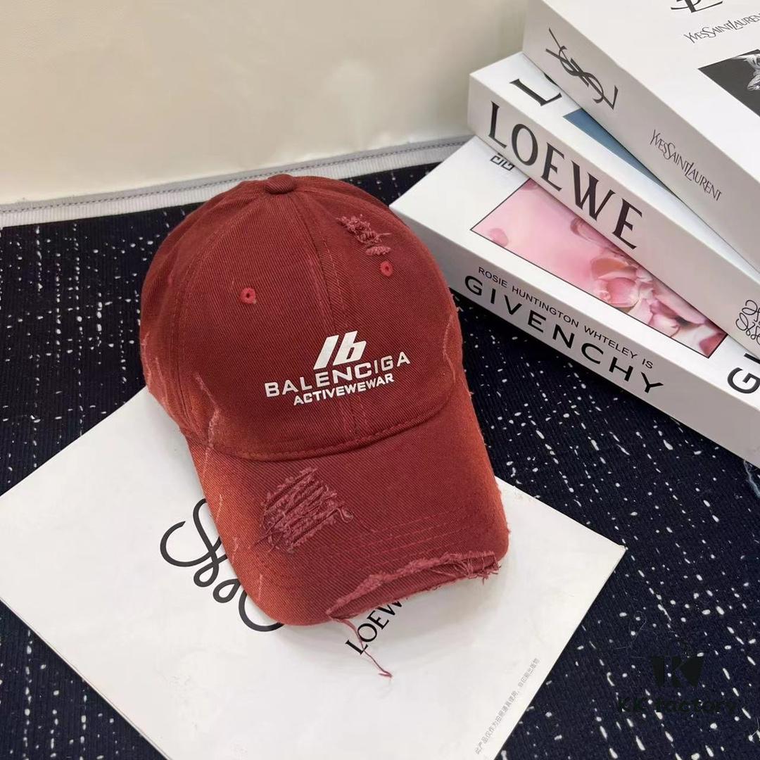 692fbae499f2d84055c87a98 Balenciaga New Arrival Distressed Washed Cotton Baseball Cap, Stylish Unisex Design