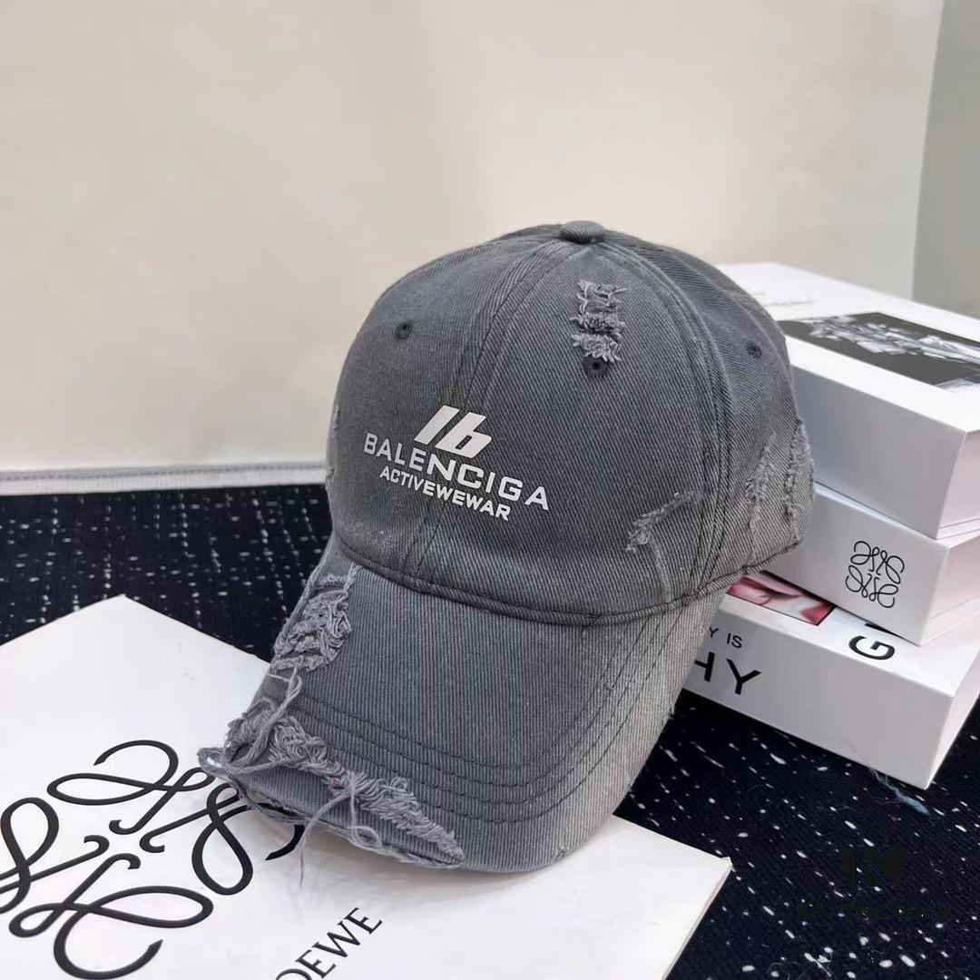 692fbae699f2d84055c87a9a Balenciaga New Arrival Distressed Washed Cotton Baseball Cap, Stylish Unisex Design