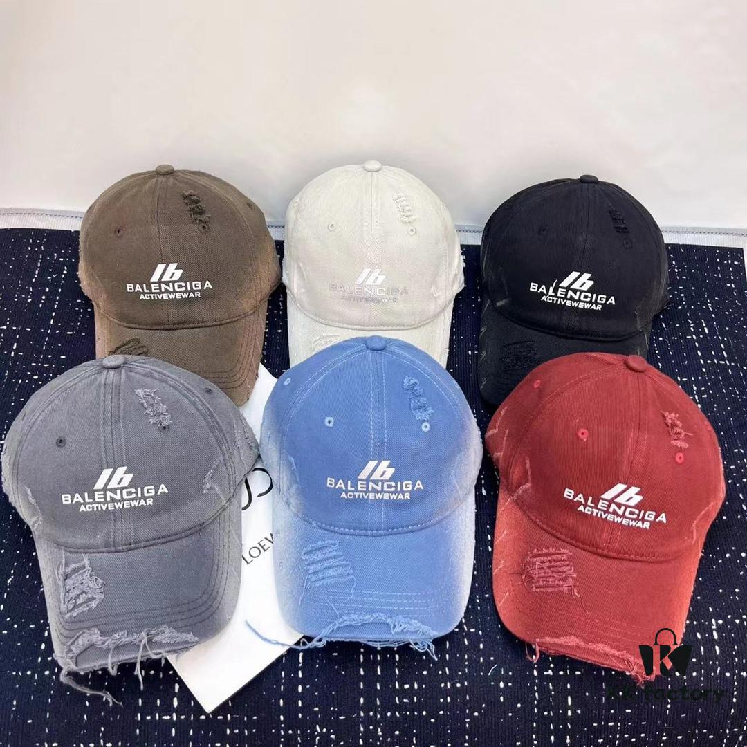 692fbae699f2d84055c87a9b Balenciaga New Arrival Distressed Washed Cotton Baseball Cap, Stylish Unisex Design