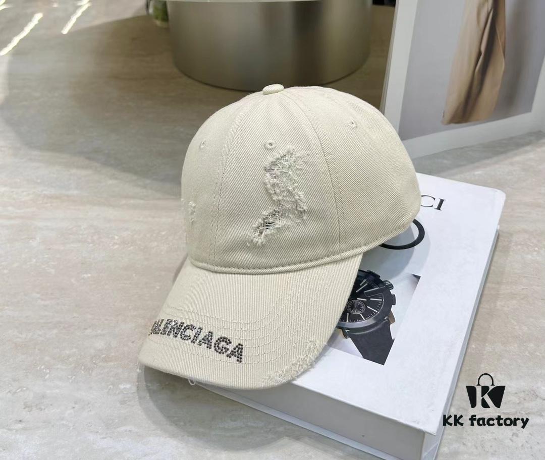 692fbaee99f2d84055c87aa6 Balenciaga New Arrival Distressed Washed Cotton Baseball Cap, Stylish Unisex Design