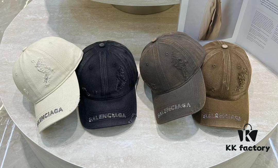 692fbaf199f2d84055c87aa8 Balenciaga New Arrival Distressed Washed Cotton Baseball Cap, Stylish Unisex Design