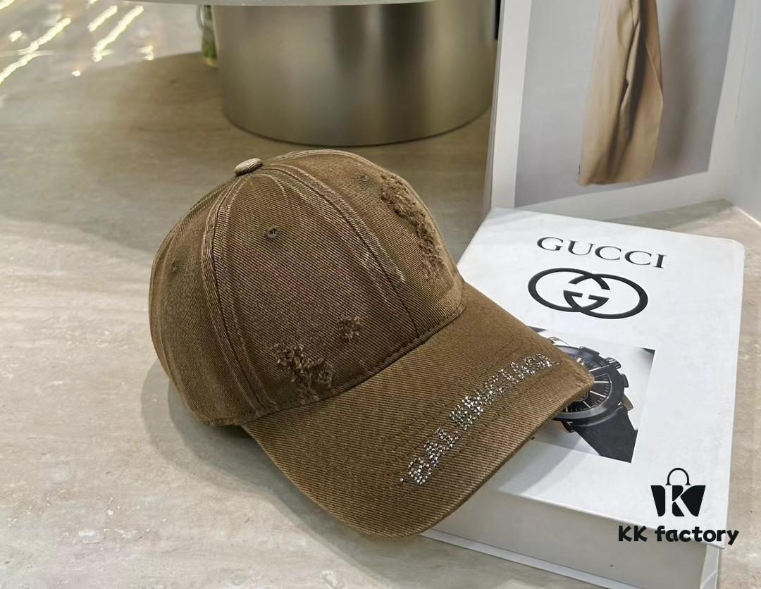 692fbaf199f2d84055c87aaa Balenciaga New Arrival Distressed Washed Cotton Baseball Cap, Stylish Unisex Design