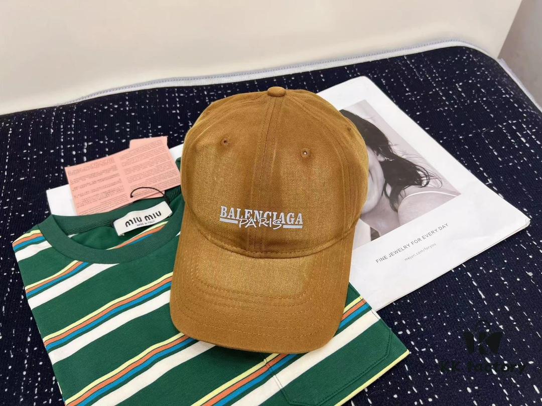 692fbb1b99f2d84055c87add Balenciaga New Style Washed Cotton Baseball Cap, Fashionable and Unique Design
