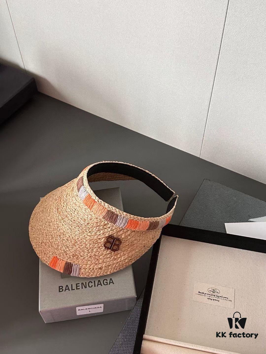 692fbb2399f2d84055c87ae3 Balenciaga New Ethnic Style Sun Hat Woven Straw Cap