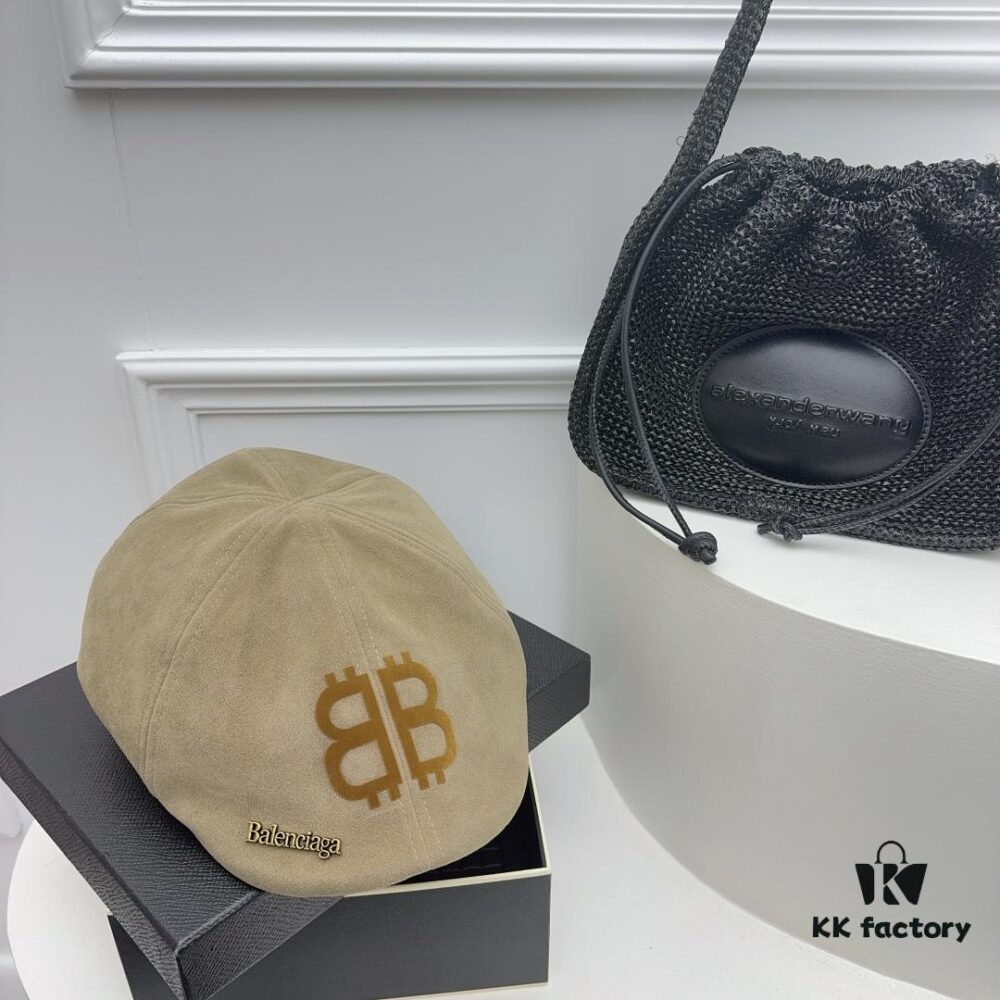 692fbb3b99f2d84055c87b03 Balenciaga New Arrival ✓ Beige Vintage-Style Forward Cap, Early Autumn Suede Fabric with Exceptional Texture 🤎🖤
