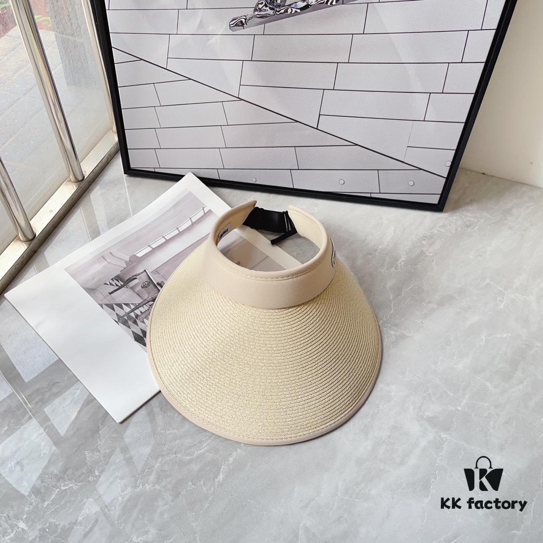 Balencia ~ New Straw Wide-Brimmed Open-Crown Hat