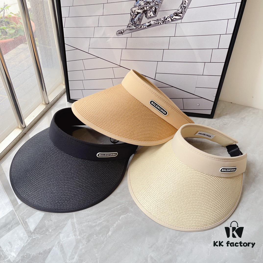 Balencia ~ New Style Straw Wide-Brimmed Open-Crown Hat