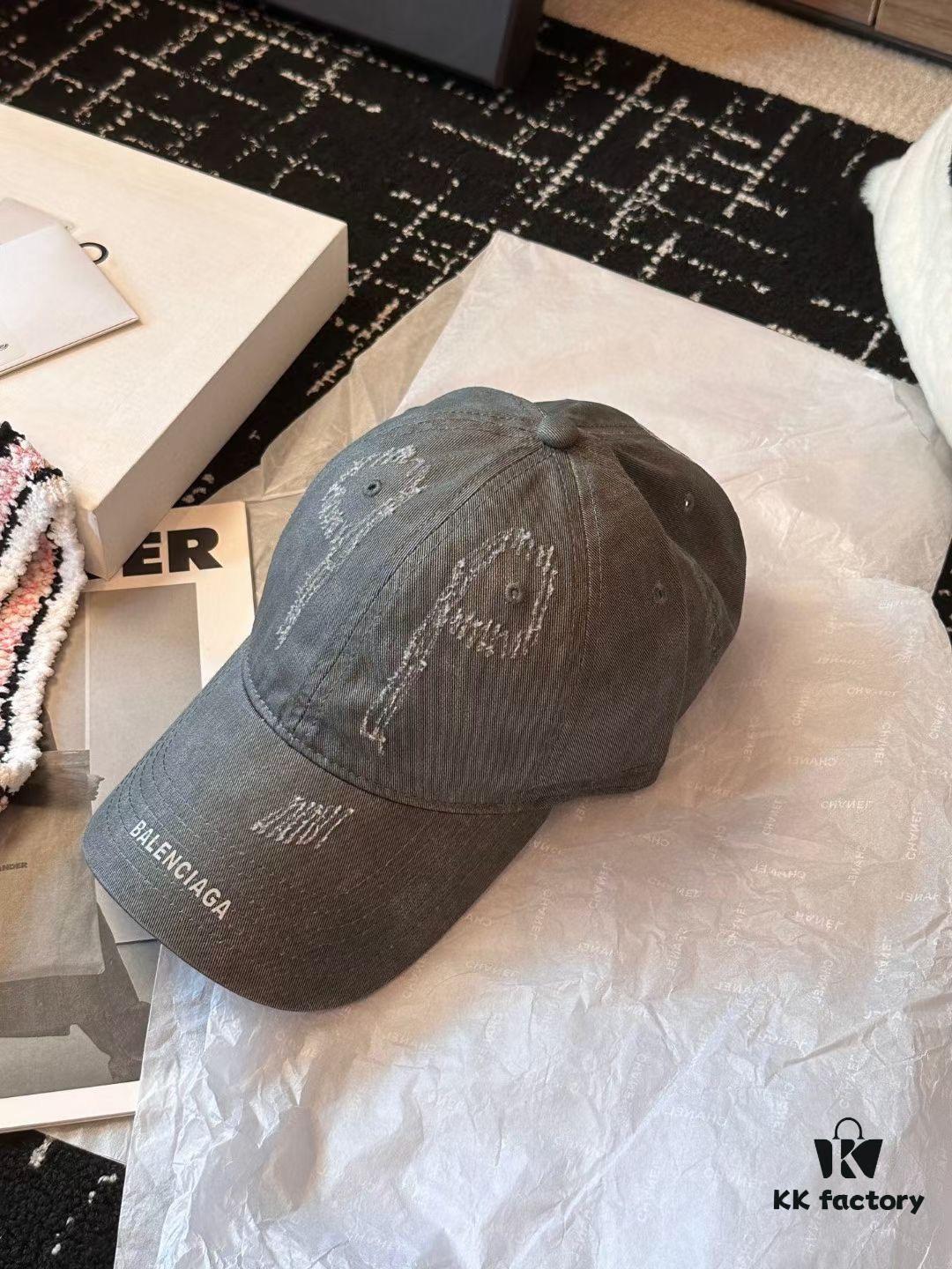 692fbb6b99f2d84055c87b37 Vintage Distressed Baseball Cap by Balenciaga
