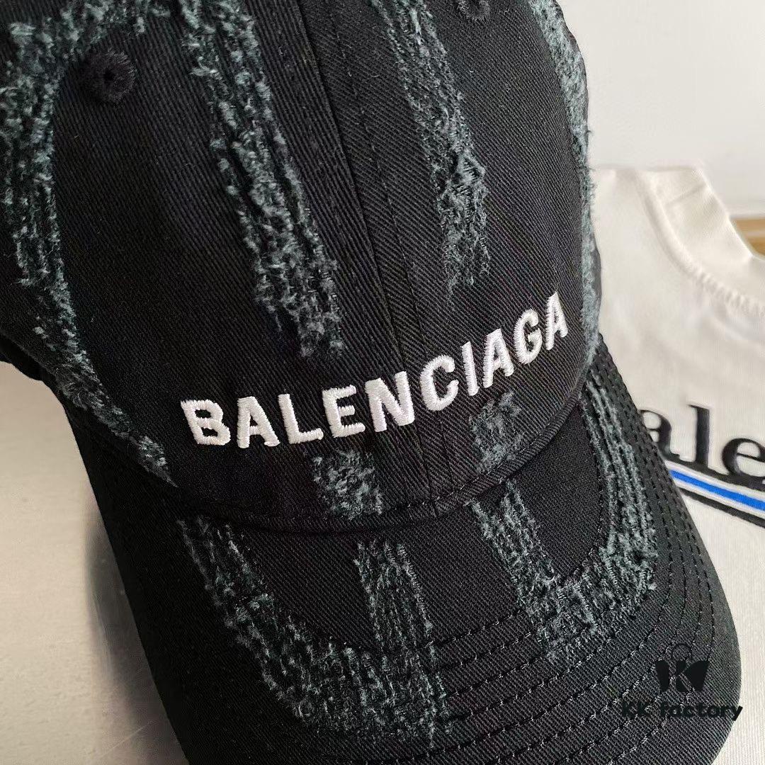 692fbbb899f2d84055c87b7e BALENCIAGA Destroyed Baseball Cap