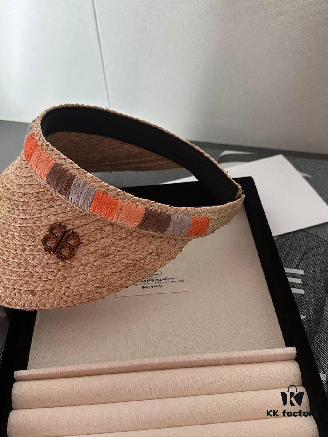 Balenciaga New Ethnic Style Sun Hat Straw Weaving Fedora