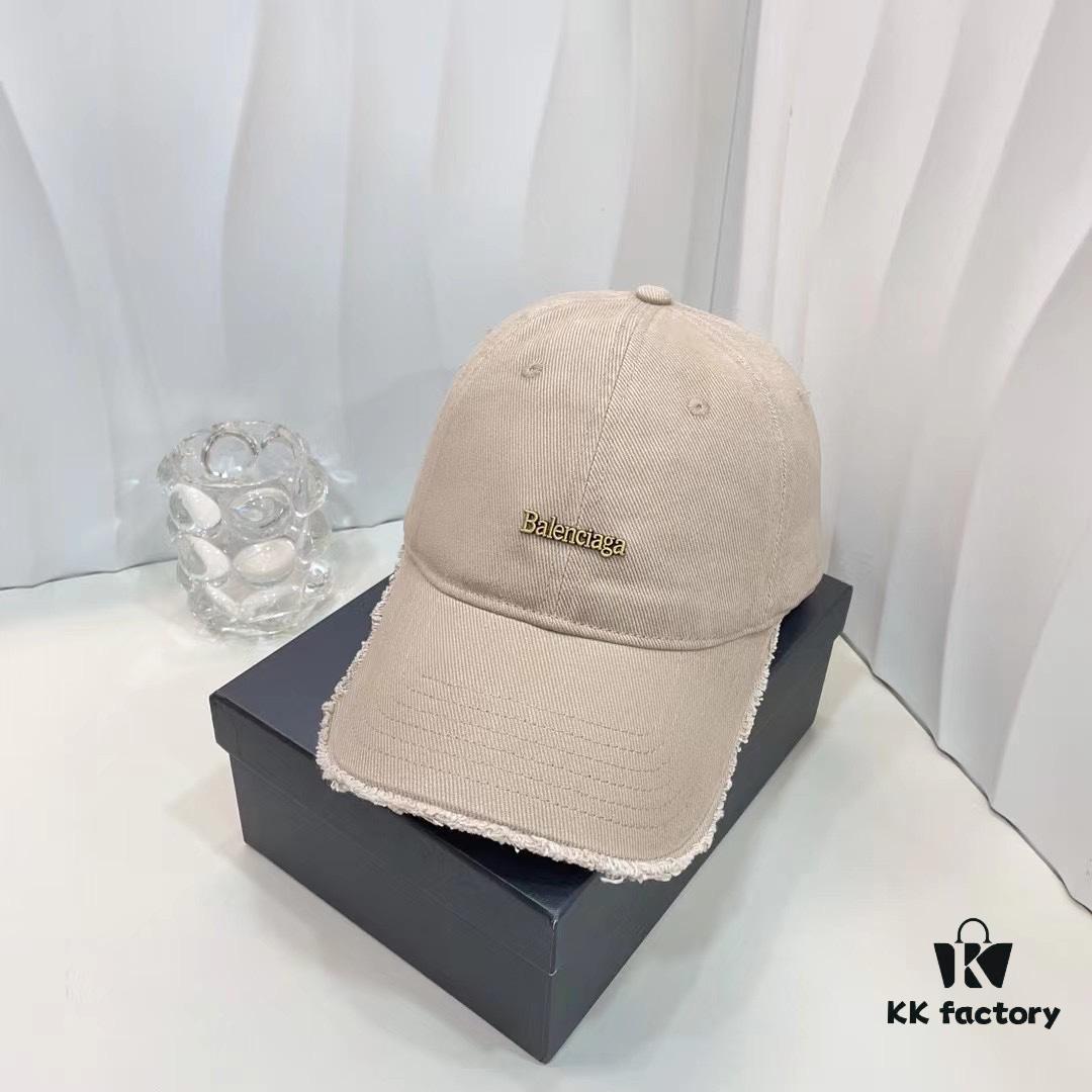 692fbc3e99f2d84055c87bf5 Balencia ~ New Style Frayed Brim Baseball Cap