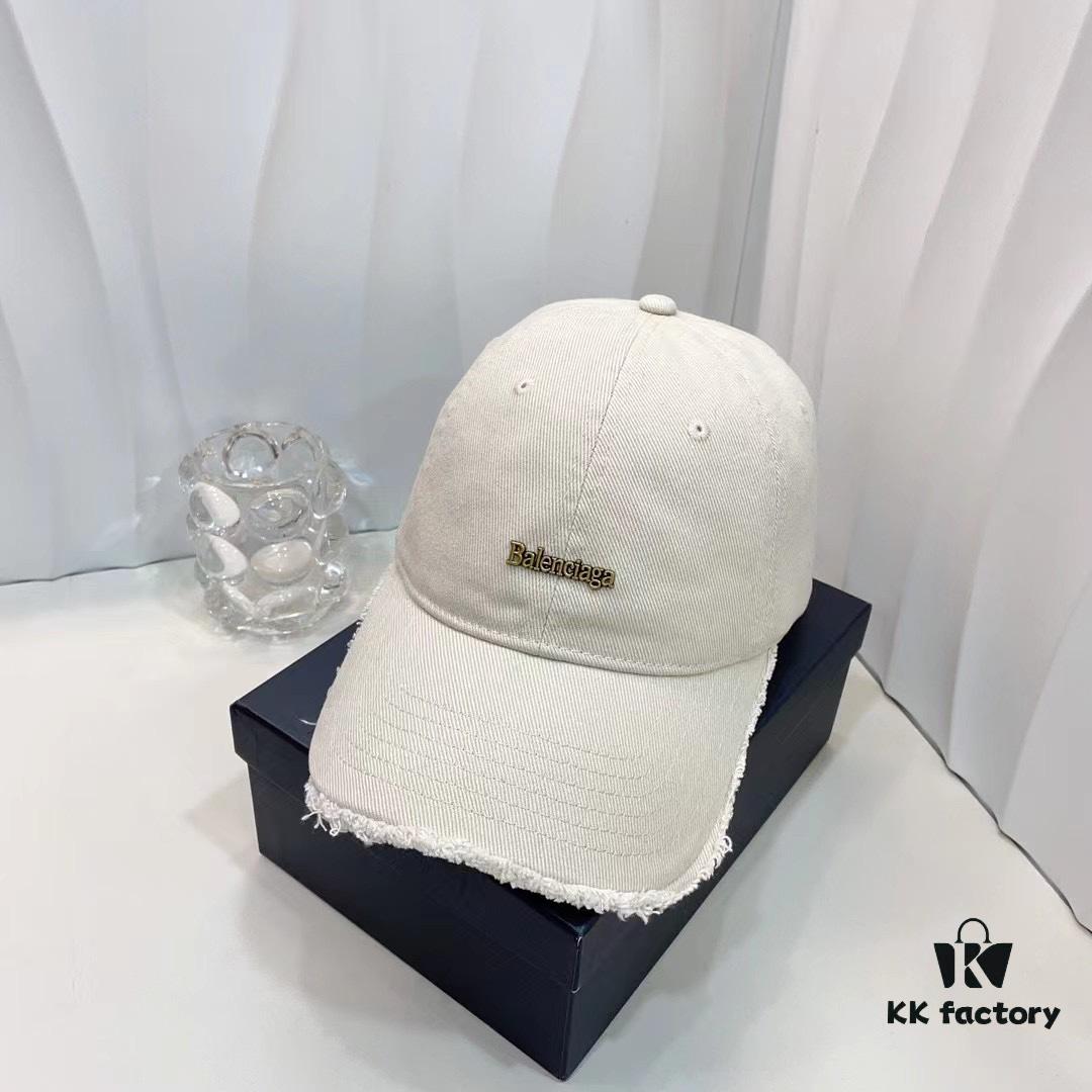 692fbc4299f2d84055c87bfa Balencia ~ New Style Frayed Brim Baseball Cap