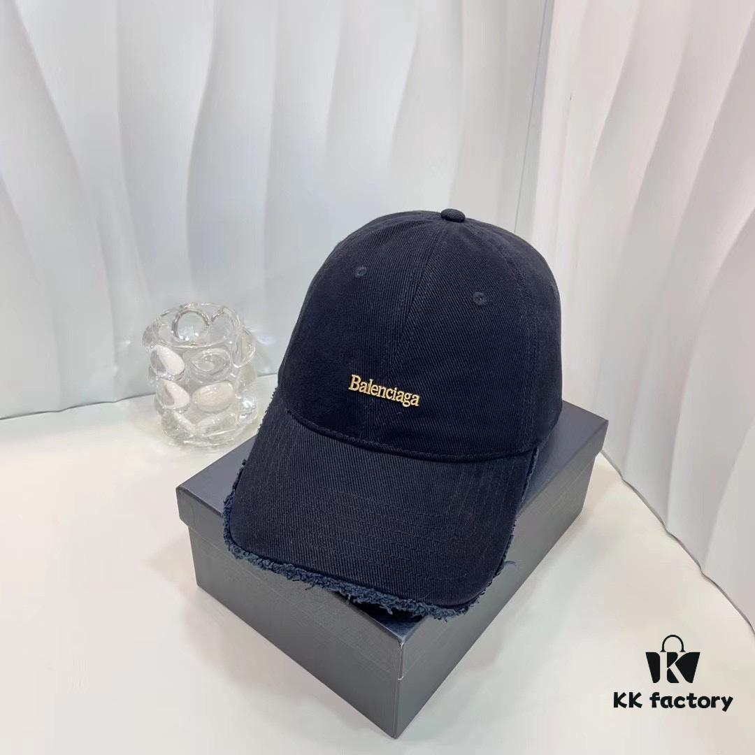 692fbc4399f2d84055c87bfb Balencia ~ New Style Frayed Brim Baseball Cap