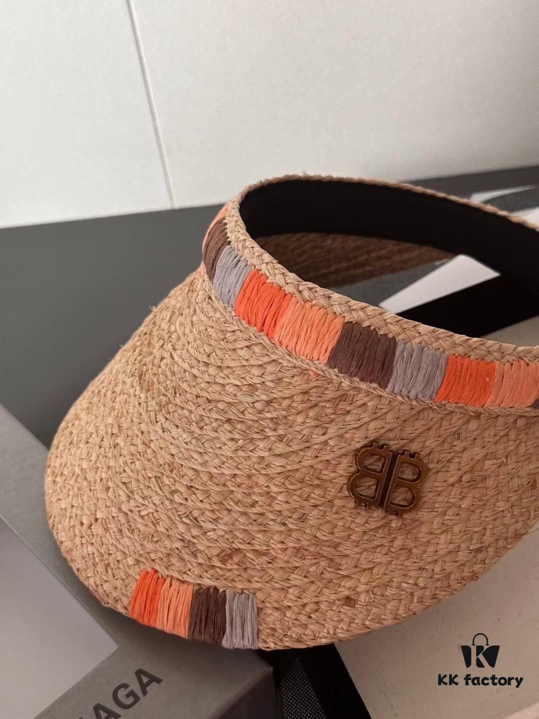 Balenciaga New Ethnic Style Sun Hat Woven Straw Cap
