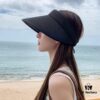 692fbcb299f2d84055c87c7c Balencia ~ New Straw Wide-Brimmed Open-Crown Hat