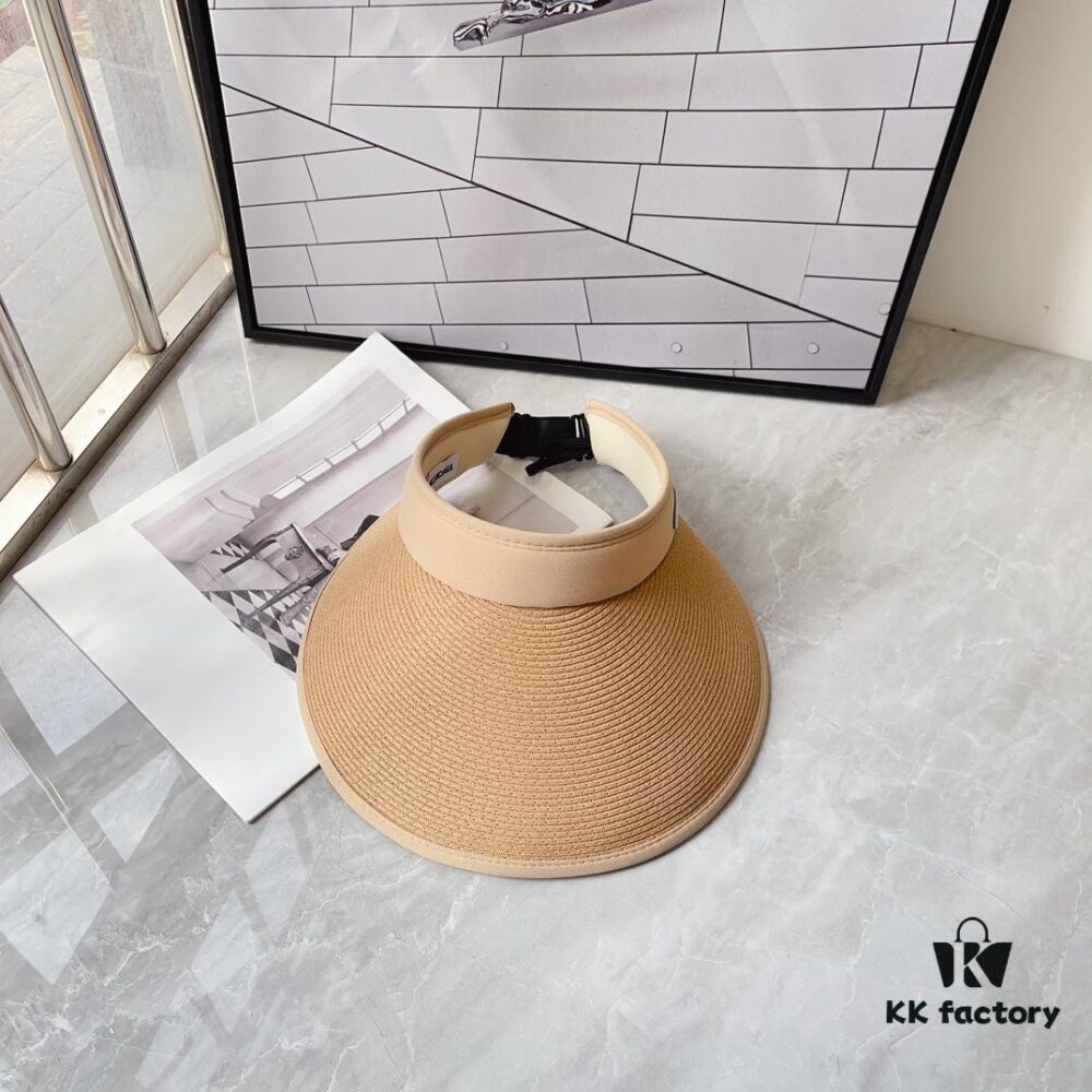 Balencia ~ New Straw Wide-Brimmed Open-Crown Hat