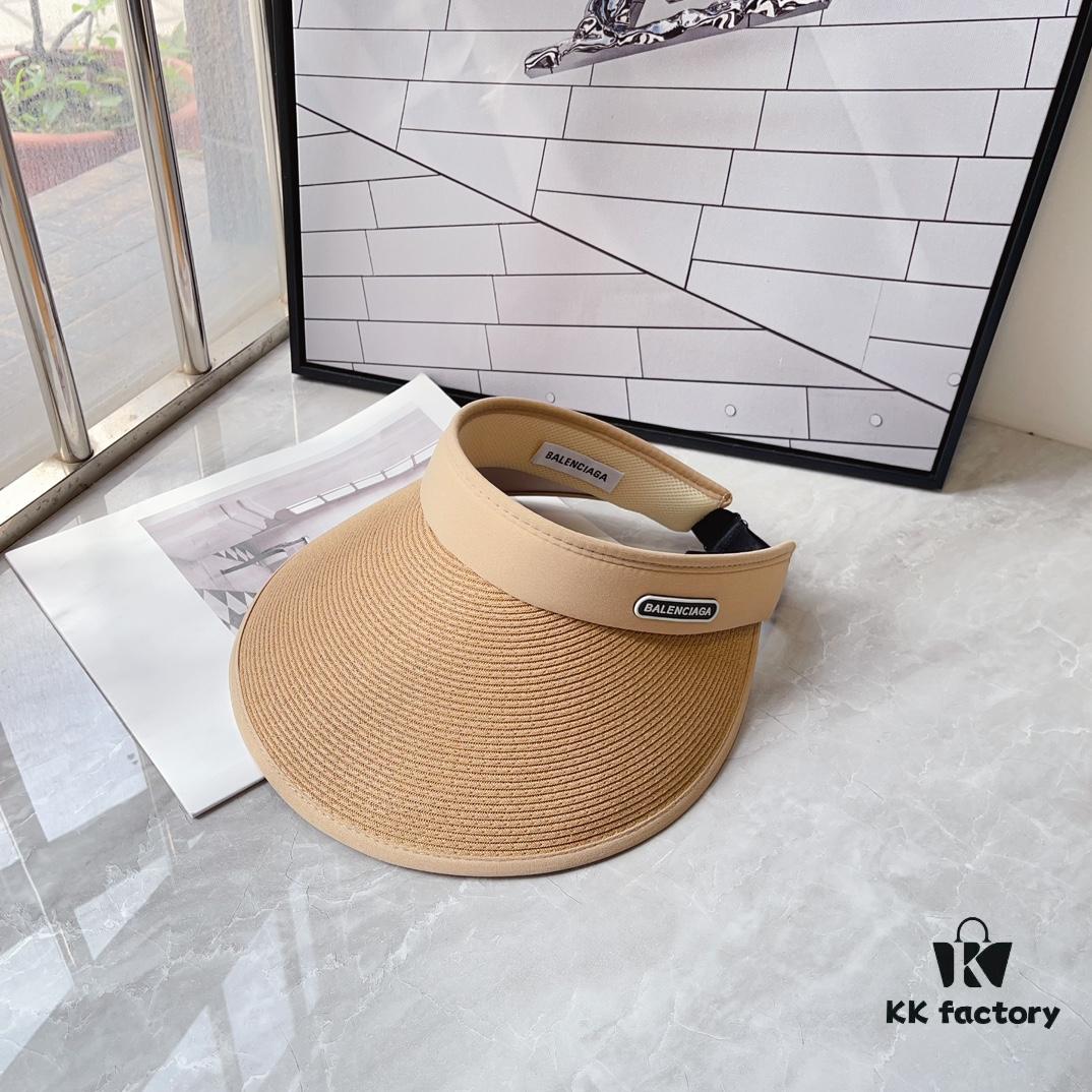 692fbcb899f2d84055c87c86 Balencia ~ New Straw Wide-Brimmed Open-Crown Hat