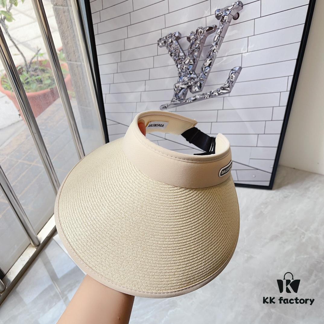 Balencia ~ New Straw Sun Hat with Open Top