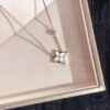 692fbe0799f2d84055c87df5 L VBlossom Series Diamond-cut Sunflower Four-Leaf Clover Round Necklace