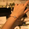 692fbe1199f2d84055c87e04 【🍀VCA New Arrival】VCA Overseas Points Gift Five-Petal Gray Mother-of-Pearl Bracelet, Natural Gray Shell Inlaid with Sparkling Brilliant Crystals ✨, 925 Sterling Silver + 18K Real Gold Plated Bracelet, Adjustable Length: 19cm, Complete Gift Box Packaging with Scan Code, NOT FOR SALE
