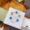 692fbe1599f2d84055c87e0c Van Cleef & Arpels 2019 New Arrival, 50th Anniversary Limited Edition Five-Flower Mother-of-Pearl Bracelet in Blue Ceramic and Gold