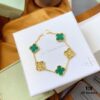 692fbe1a99f2d84055c87e12 Van Cleef & Arpels 2019 New Arrival, 50th Anniversary Limited Edition Five-Flower Mother-of-Pearl Bracelet in Malachite and Gold