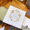 692fbe1d99f2d84055c87e17 Van Cleef & Arpels 2019 New Release, 50th Anniversary Limited Edition Five-Flower Mother-of-Pearl Bracelet in Yellow Gold