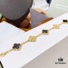692fbe1e99f2d84055c87e1a Van Cleef & Arpels 2019 New Arrival, 50th Anniversary Limited Edition Five-Flower Mother-of-Pearl Bracelet in Black Onyx and Gold