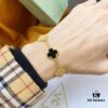 692fbe2299f2d84055c87e20 Van Cleef & Arpels 2019 New Arrival, 50th Anniversary Limited Edition Five-Flower Mother-of-Pearl Bracelet in Black Onyx and Gold