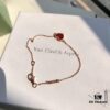 692fbe2e99f2d84055c87e33 Van Cleef & Arpels Sweet Alhambra Heart Pendant, Rose Gold with Red Jasper