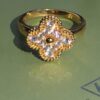 Van Cleef & Arpels Four-Leaf Clover VCA Full Diamond-Set Ring